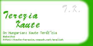 terezia kaute business card